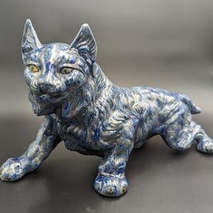 Vintage Ceramic Maine Coon Cat Life-size